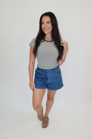 Harbor Stripe Baby Tee