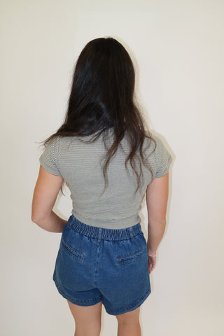 Harbor Stripe Baby Tee