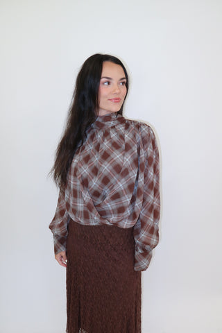 Country Club Plaid Top