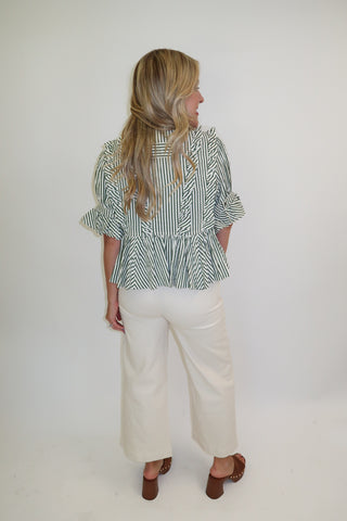 Making Waves Stripe Peplum Top