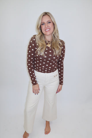 In The Details Polka Dot Top