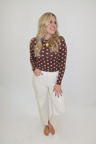 In The Details Polka Dot Top