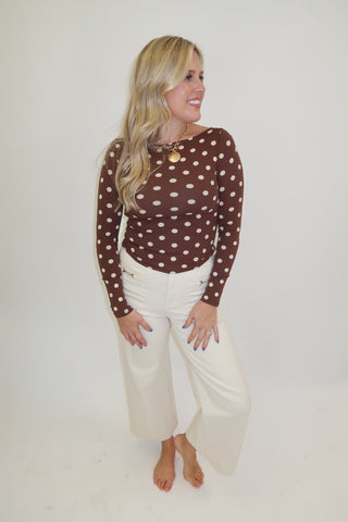 In The Details Polka Dot Top