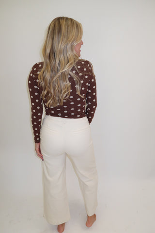 In The Details Polka Dot Top