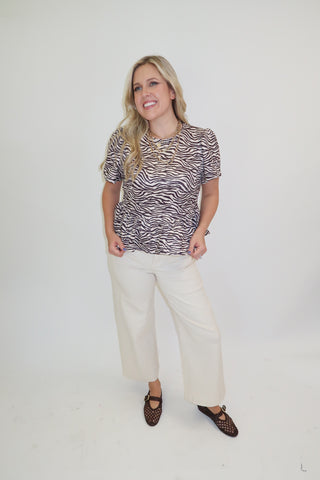 Wild Card Peplum Top
