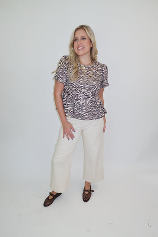 Wild Card Peplum Top