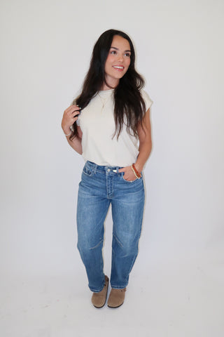 Easy Going Acid Wash Tee
