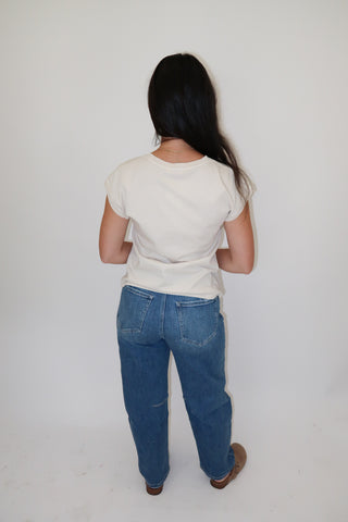 Easy Going Acid Wash Tee