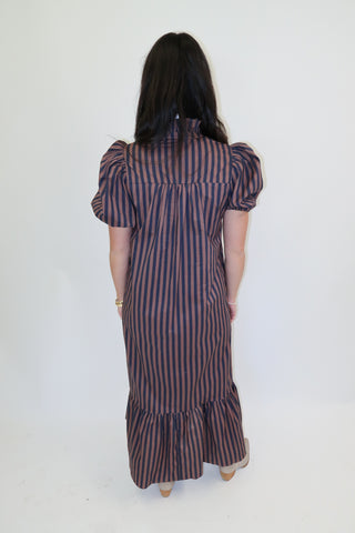 Worth The Trip Stripe Midi Dress