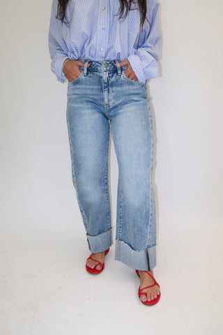 Off Duty Cuffed Barrel Jeans
