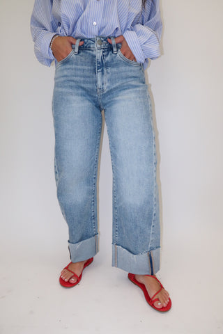 Off Duty Cuffed Barrel Jeans