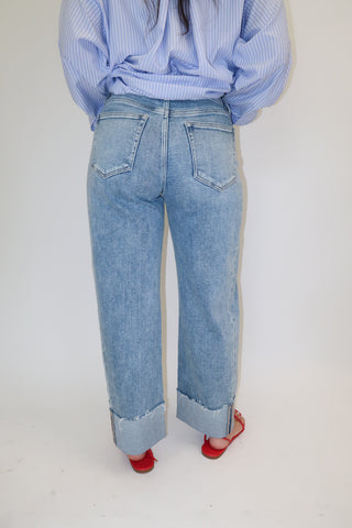 Off Duty Cuffed Barrel Jeans