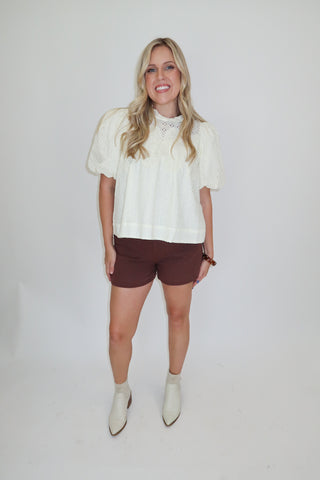 Little Details Eyelet Top