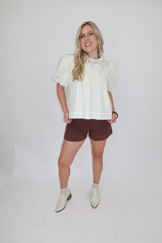 Little Details Eyelet Top
