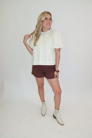 Little Details Eyelet Top