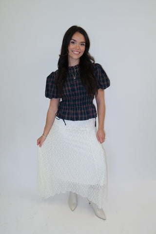 Worth Knowing Plaid Top