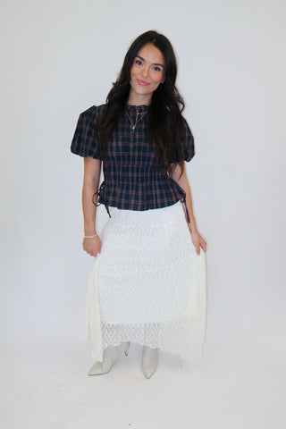 Worth Knowing Plaid Top
