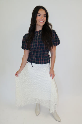 Worth Knowing Plaid Top