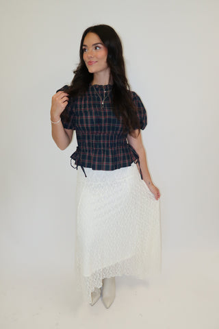 Worth Knowing Plaid Top