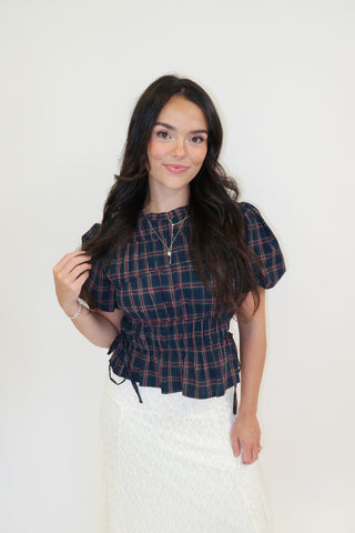 Worth Knowing Plaid Top