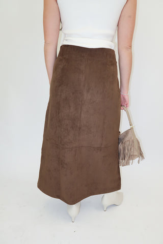 In The Saddle Suede Skirt