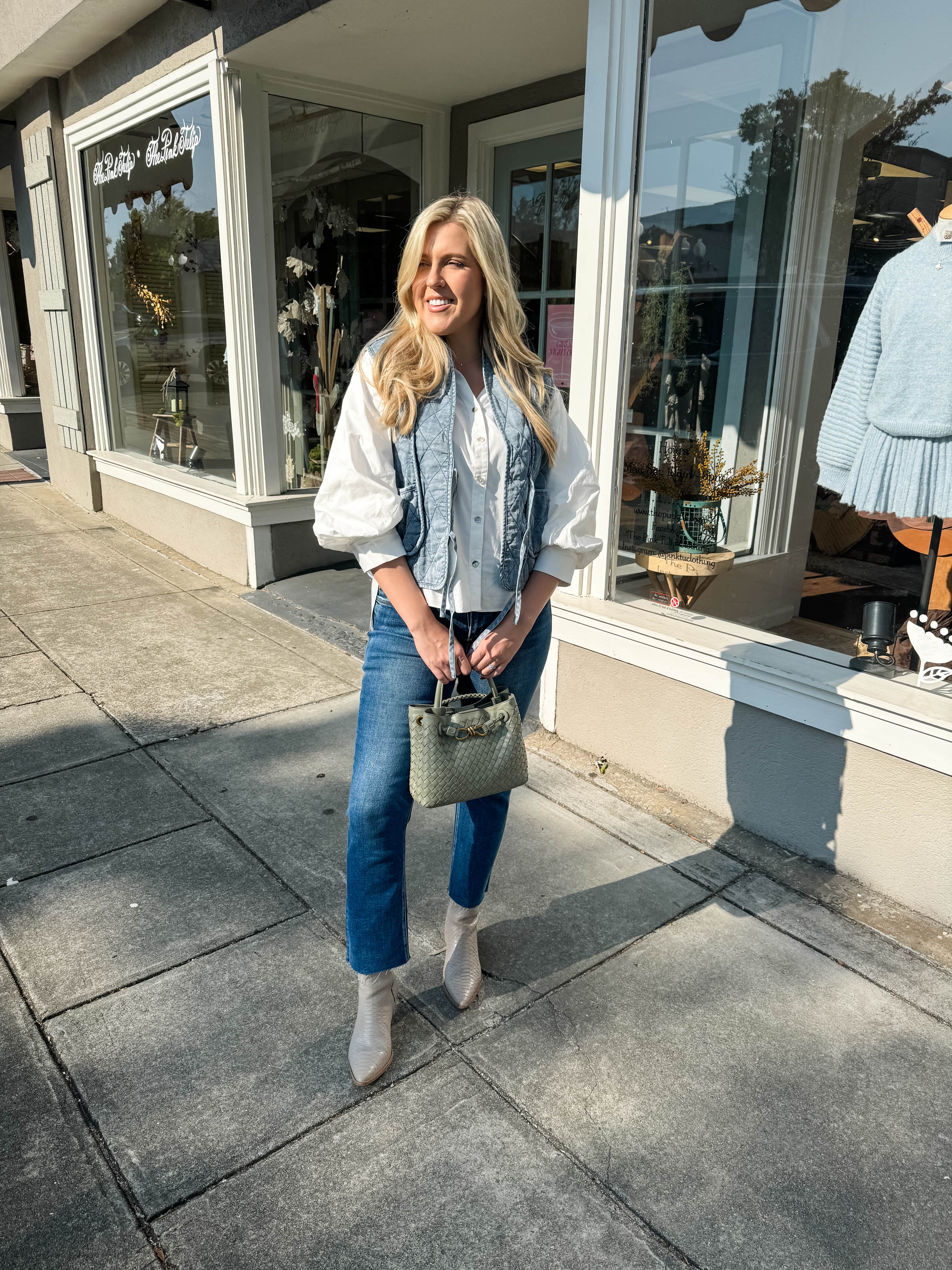 Denim Quilted Vest