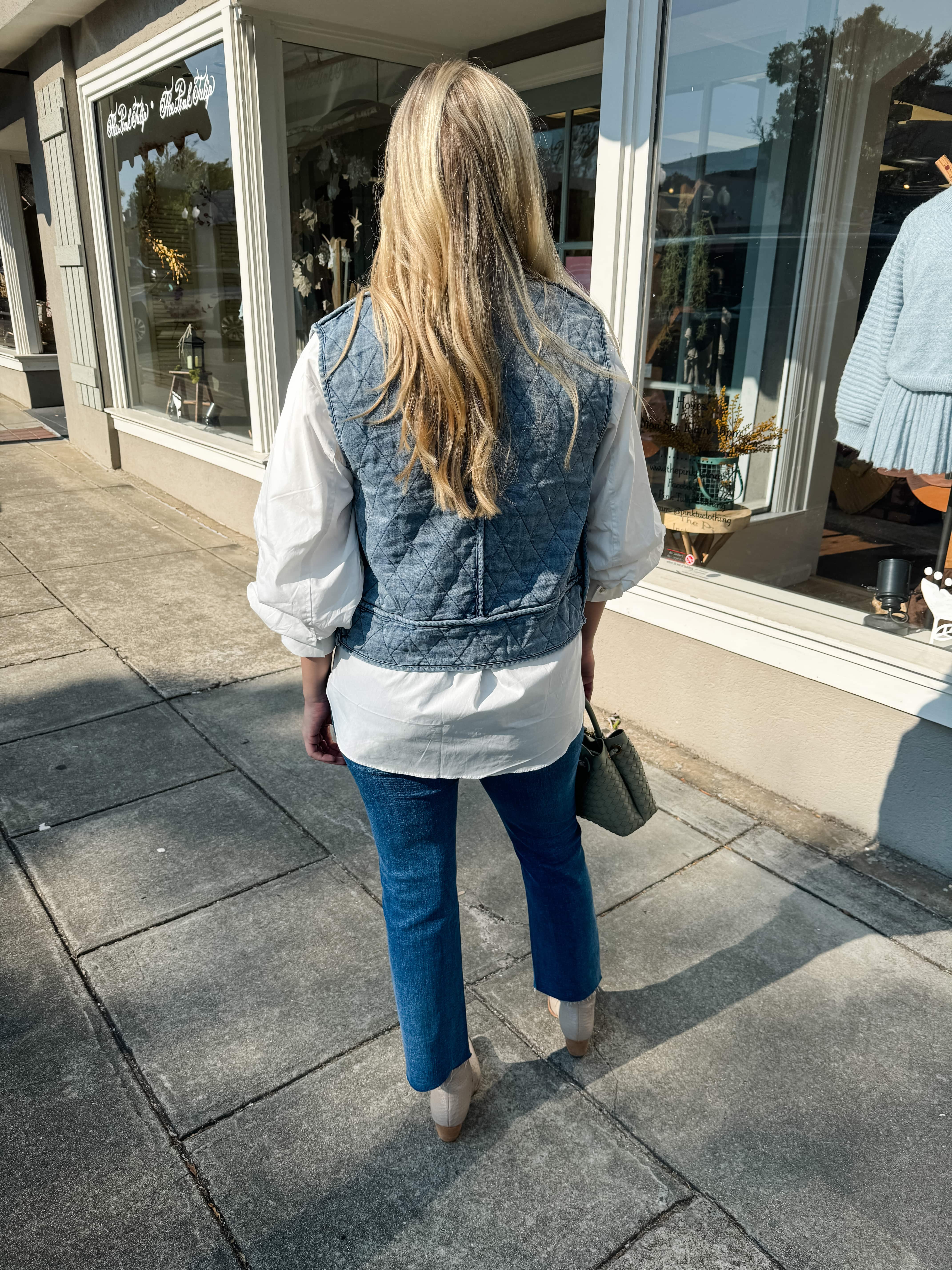 Denim Quilted Vest