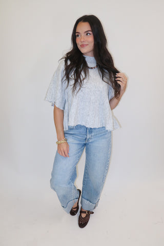 Soft Spoken Pleated Sweater