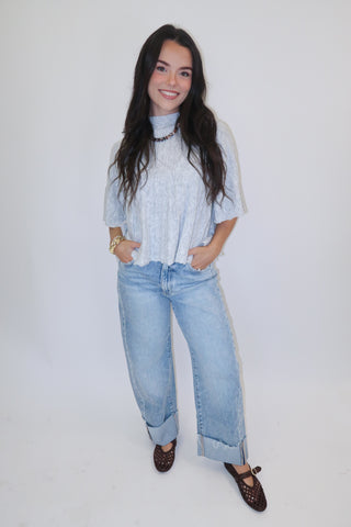 Soft Spoken Pleated Sweater