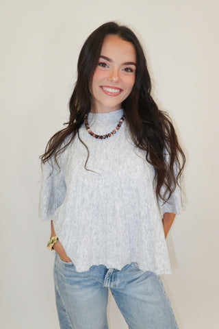 Soft Spoken Pleated Sweater