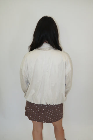 Off Duty Faux Suede Bomber Jacket