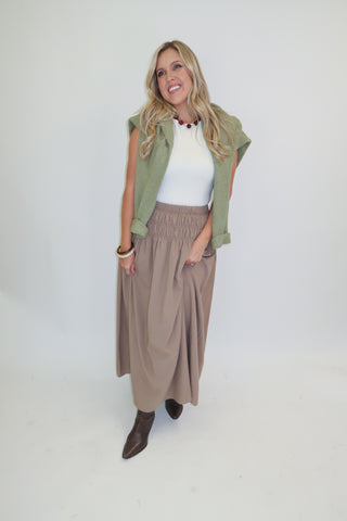 Where We Left Off Midi Skirt