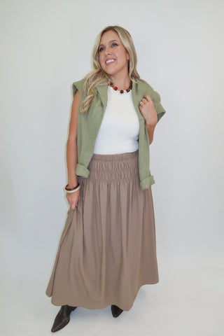 Where We Left Off Midi Skirt