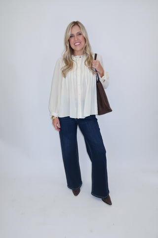 Word Gets Around Pleated Top