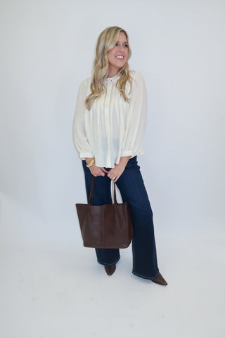 Word Gets Around Pleated Top