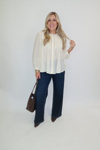 Word Gets Around Pleated Top