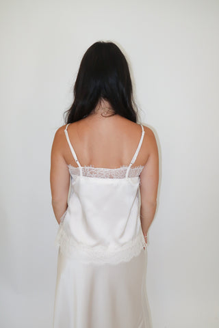 A Little Romance Satin Lace Top