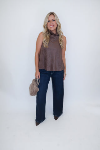 After Eight Suede Halter Top