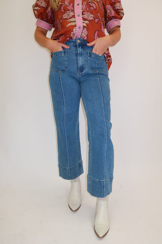 Just The Facts Front Seam Jeans