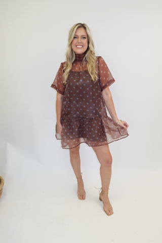 Blue For You Polka Dot Midi Dress