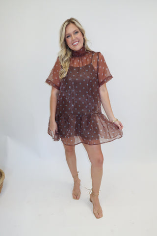Blue For You Polka Dot Midi Dress