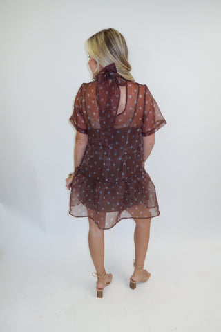 Blue For You Polka Dot Midi Dress