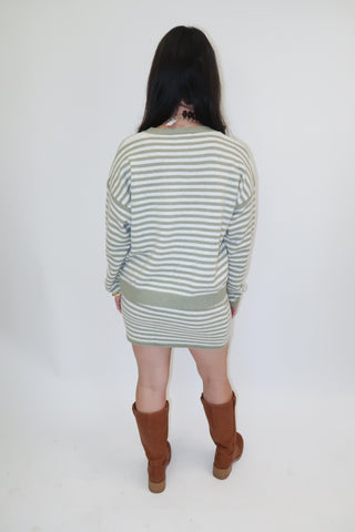 Better Together Stripe Sweater Skirt Set