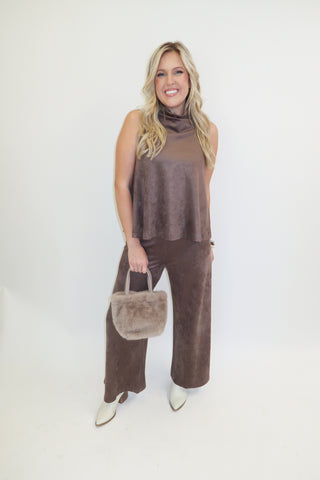 Making Moves Faux Suede Pants