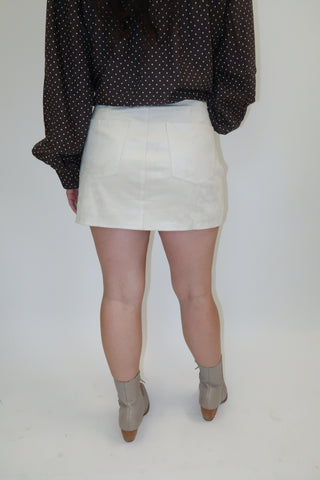 In Good Company Faux Suede Skort
