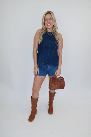 Well Defined Contrast Stitch Top