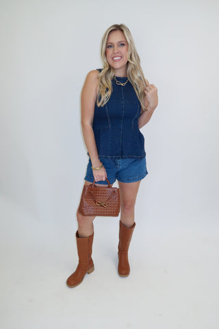 Well Defined Contrast Stitch Top