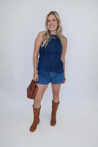 Well Defined Contrast Stitch Top