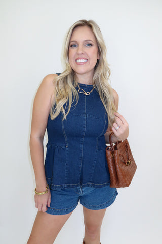 Well Defined Contrast Stitch Top