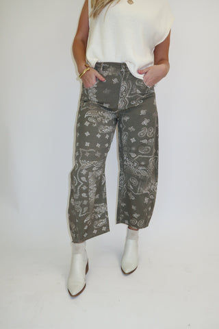 Western Ways Bandana Print Jeans